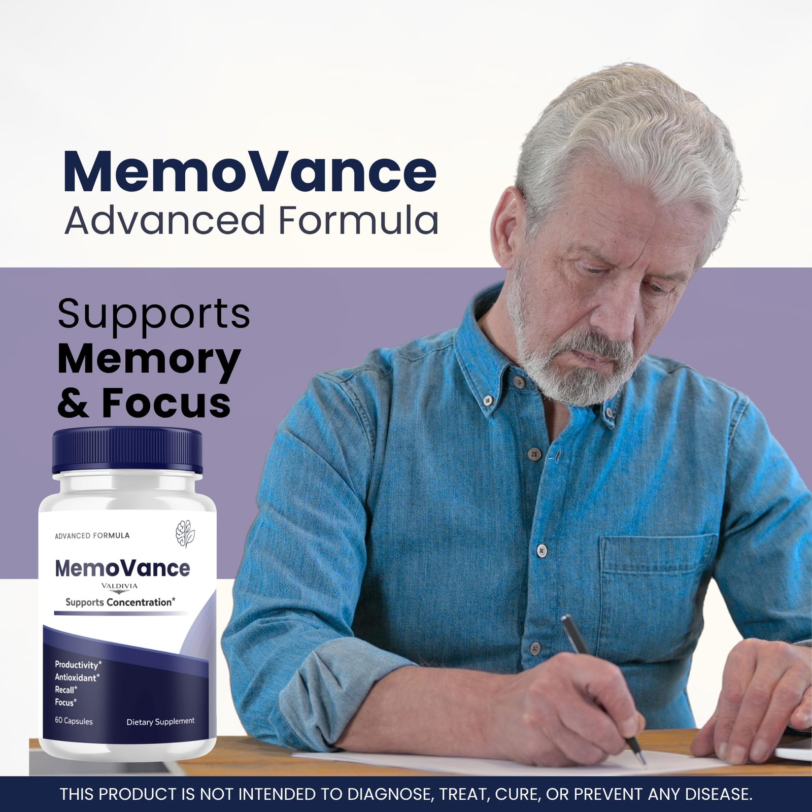 Valdivia (5 Pack) MemoVance Capsules 300 Capsules 5 Pack Brain Memory Focus Made