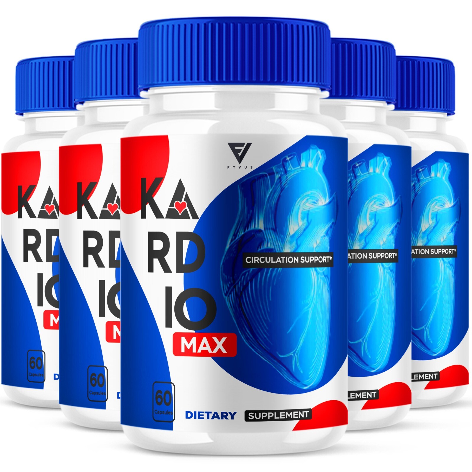(5 Pack) Kardio Max Capsules, Kardio Max Glycogen Support Formula (300 Capsules)
