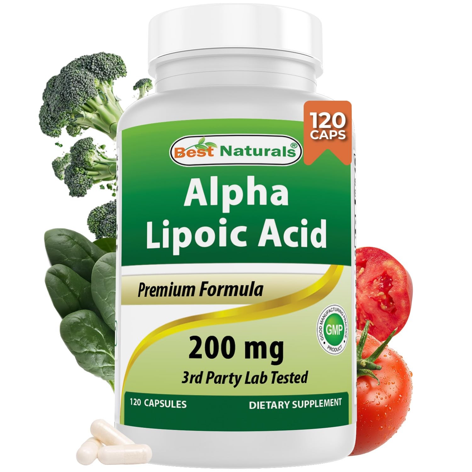 Best Naturals Alpha Lipoic Acid 200 Mg 120 Capsules 120 Count (Pack of 1)