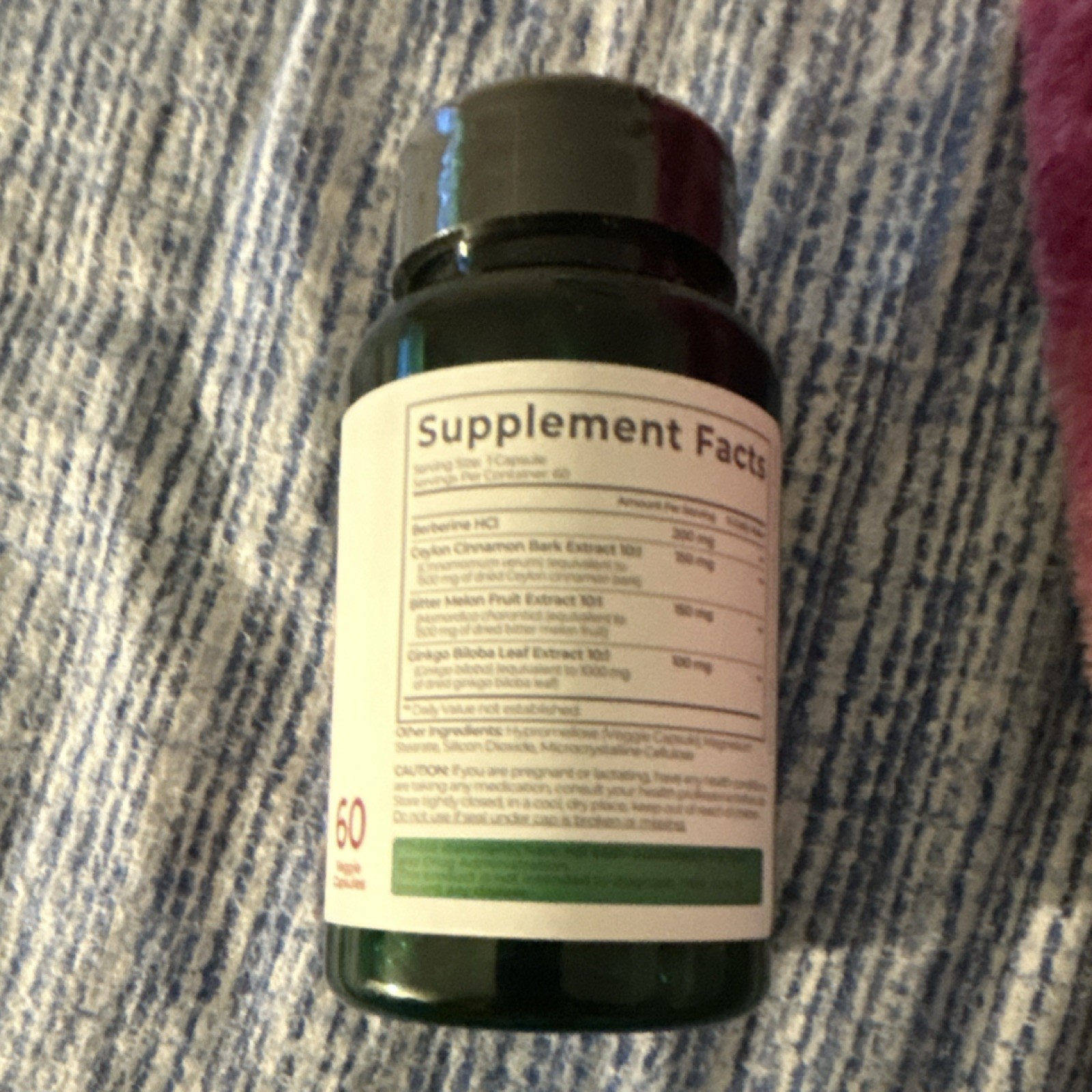 Divinity Nutra Golden Berberine Ceylon Cinnamon Bitter Melon Ginkgo 60 Capsules