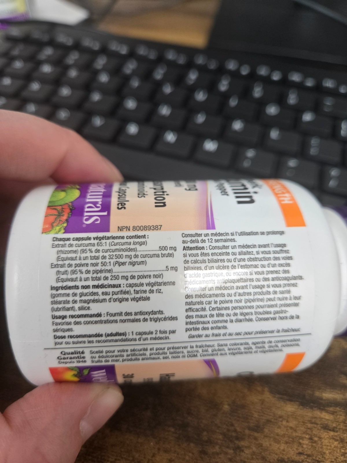 Webber Naturals Turmeric Curcumin & Pepper 32,500 mg Strength 30 Caps Exp: 29 GP