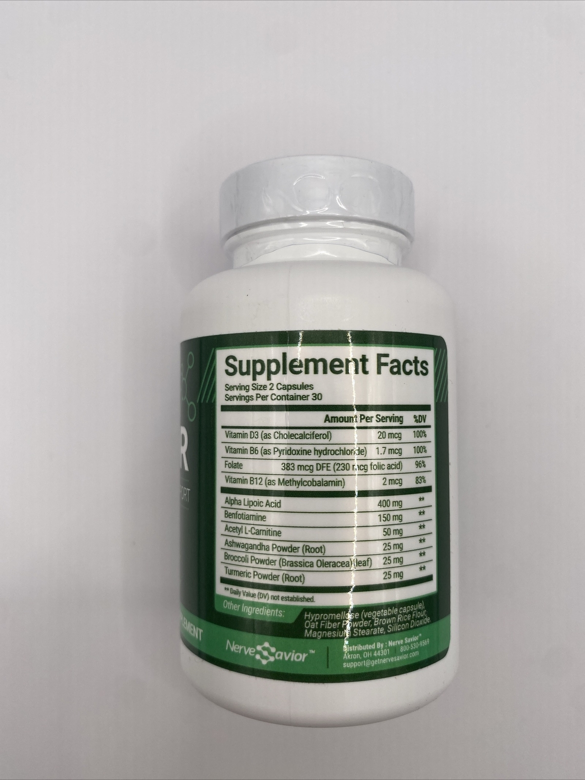 Nerve Savior Advanced Nerve Support 60 Capsules – New / Sealed! Exp 12/2025