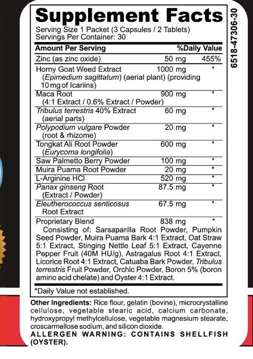 Male Enhancement Pills Performance Testo Booster Stamina Energy LIbido Booster