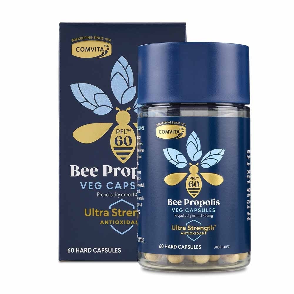 Comvita Ultra Strength Propolis Capsules PFL60 ONE-A-DAY 60 Vegetarian Capsules