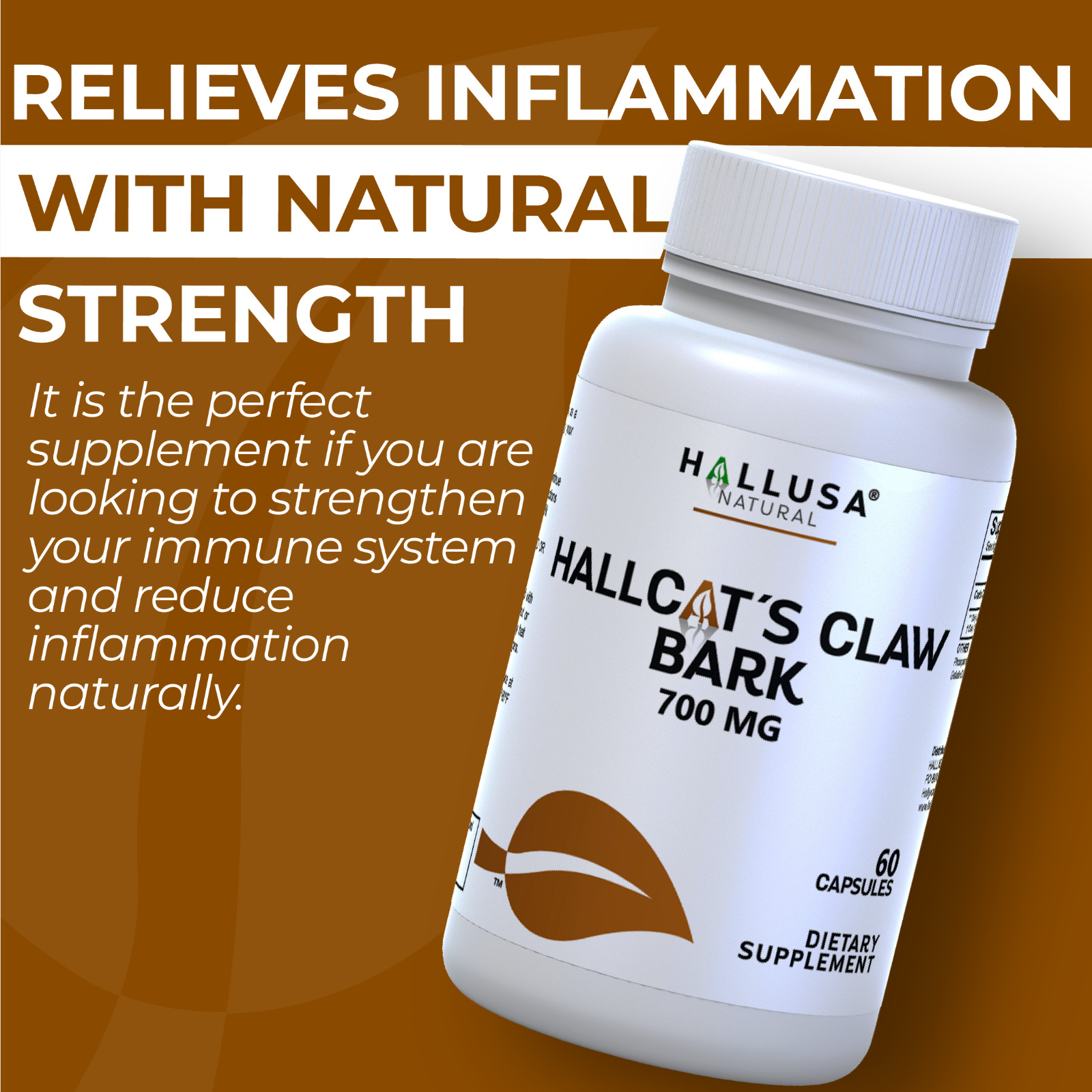 CAT’S CLAW – Immune Support – Joint Pain Treatment – Varicose Veins – 60 Cap