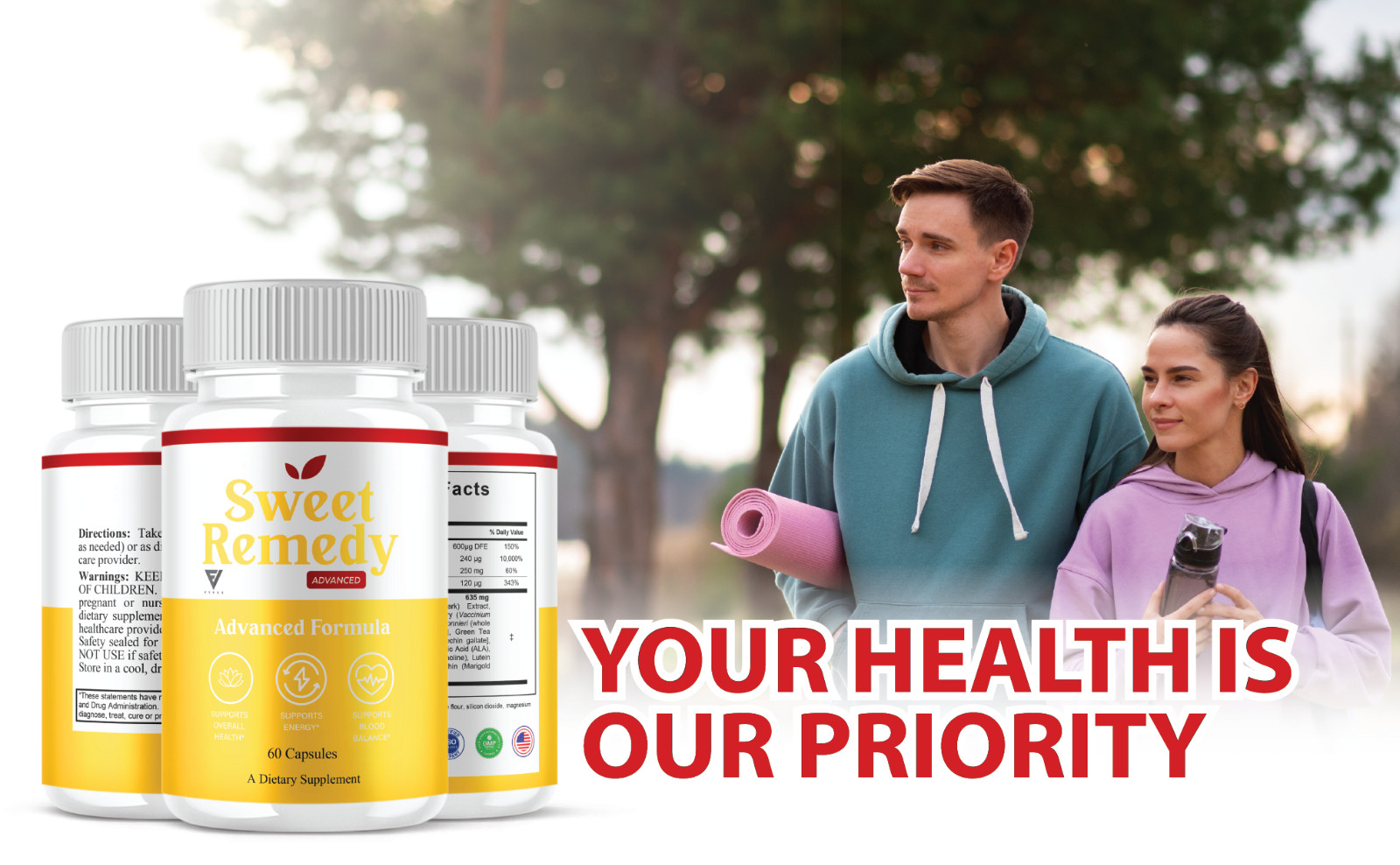 (5 Pack) Sweet Remedy Blood Support, SweetRemedy Overall Health (300 Capsules)