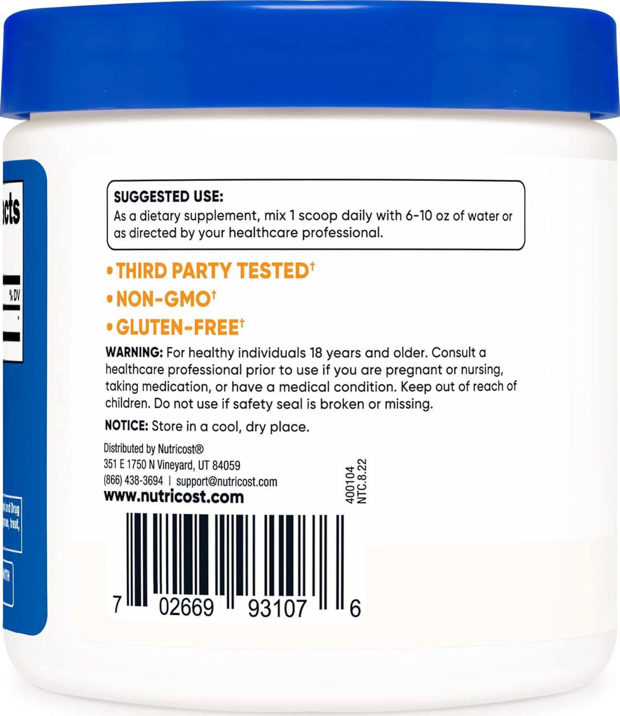 Nutricost Pure DMAE-Bitartrate Powder 100 Grams