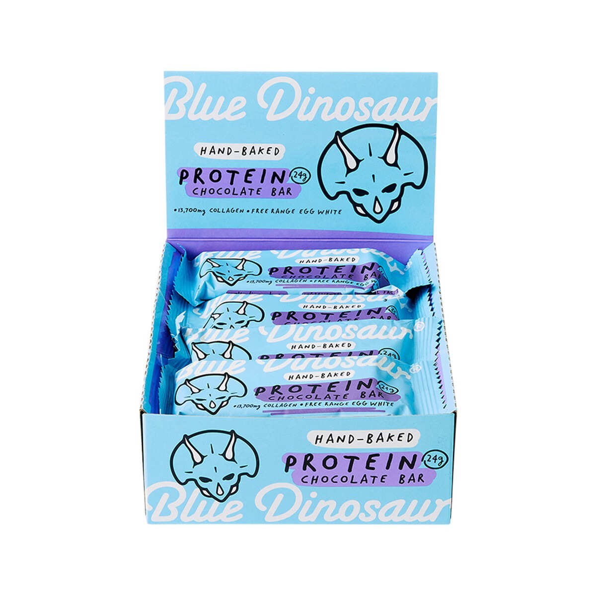 New Blue Dinosaur Protein Bar Chocolate 60g x 12 Bars