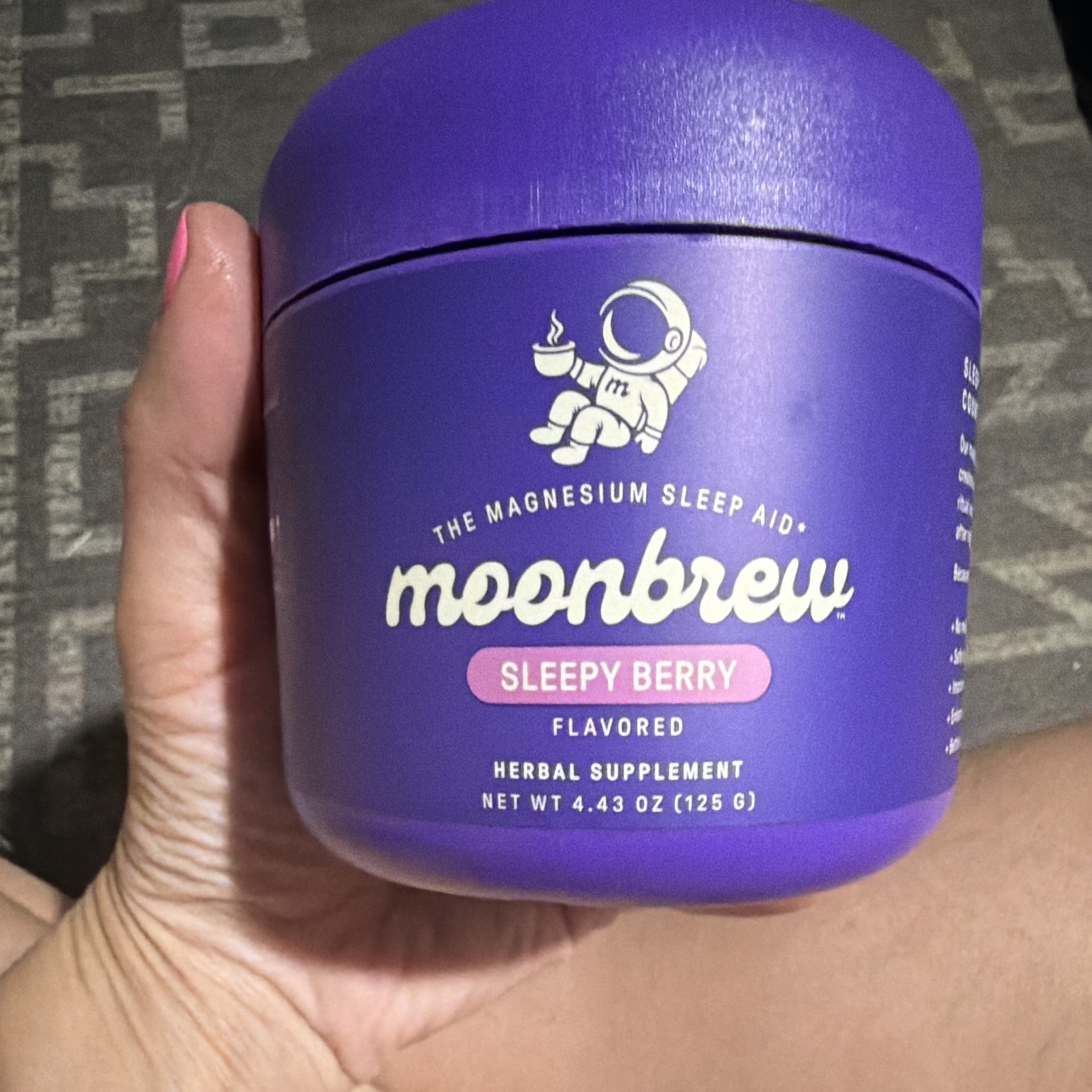 moonbrew Magnesium Sleep Aid Powder Sleepy Berry No Melatonin 4.43 oz (125g)