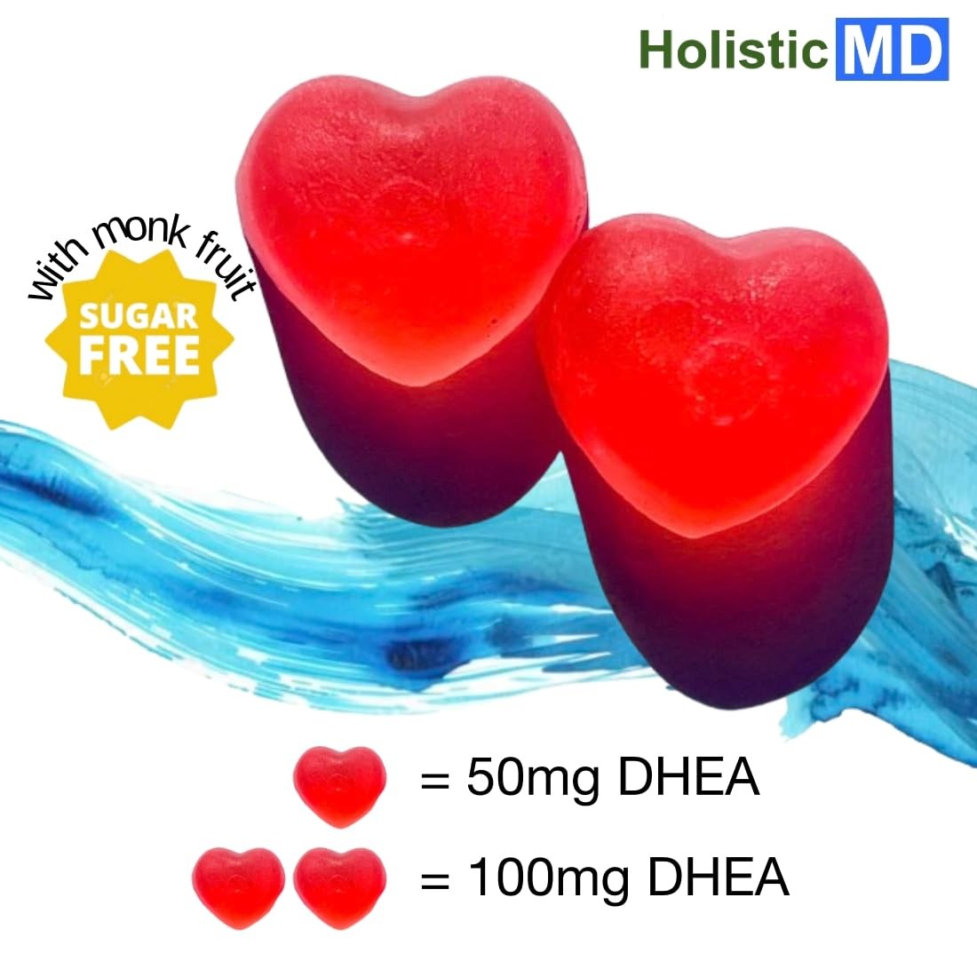 Holistic MD dhea 100mg 50mg Supplement for Women | 60 Count (Pack of 1)