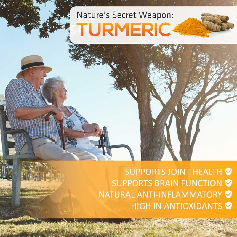 Organic Turmeric Curcumin with Ginger Black Pepper 120ct Joint Pain Max Strength