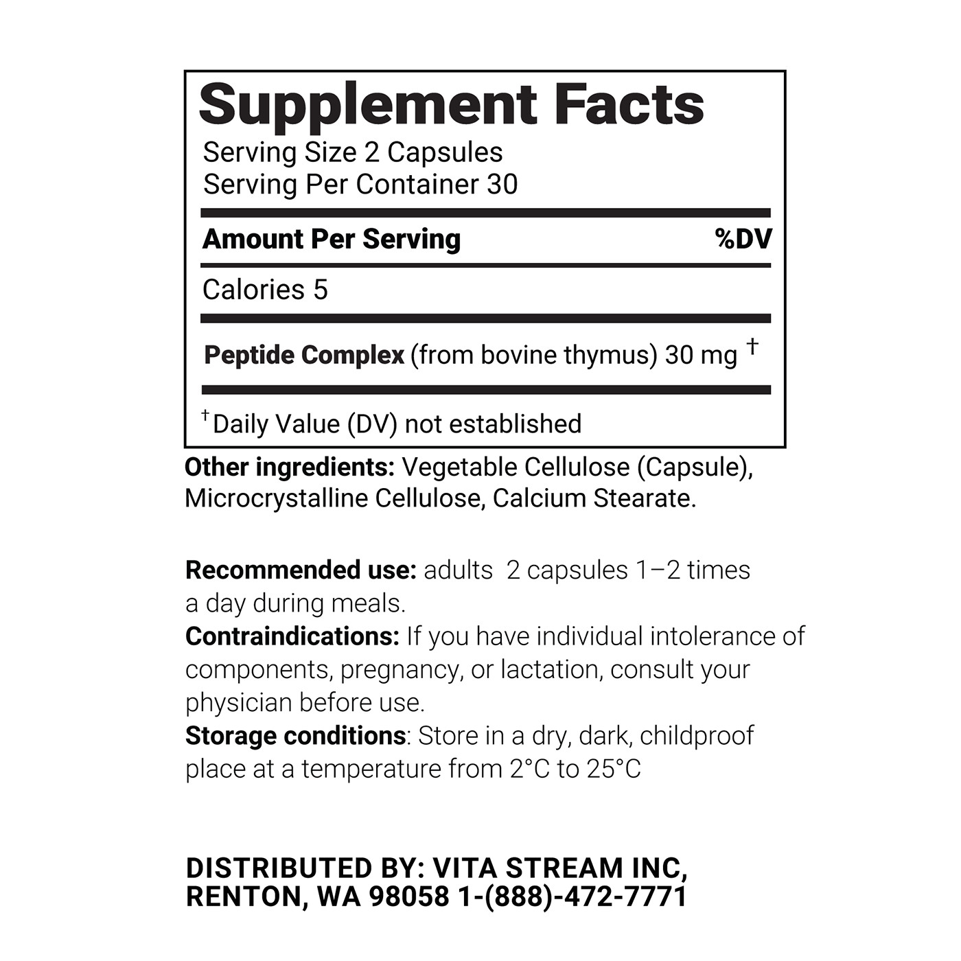 Thymusol – Thymus Peptide Bioregulator 30 & 60 Capsules – Free Shipping