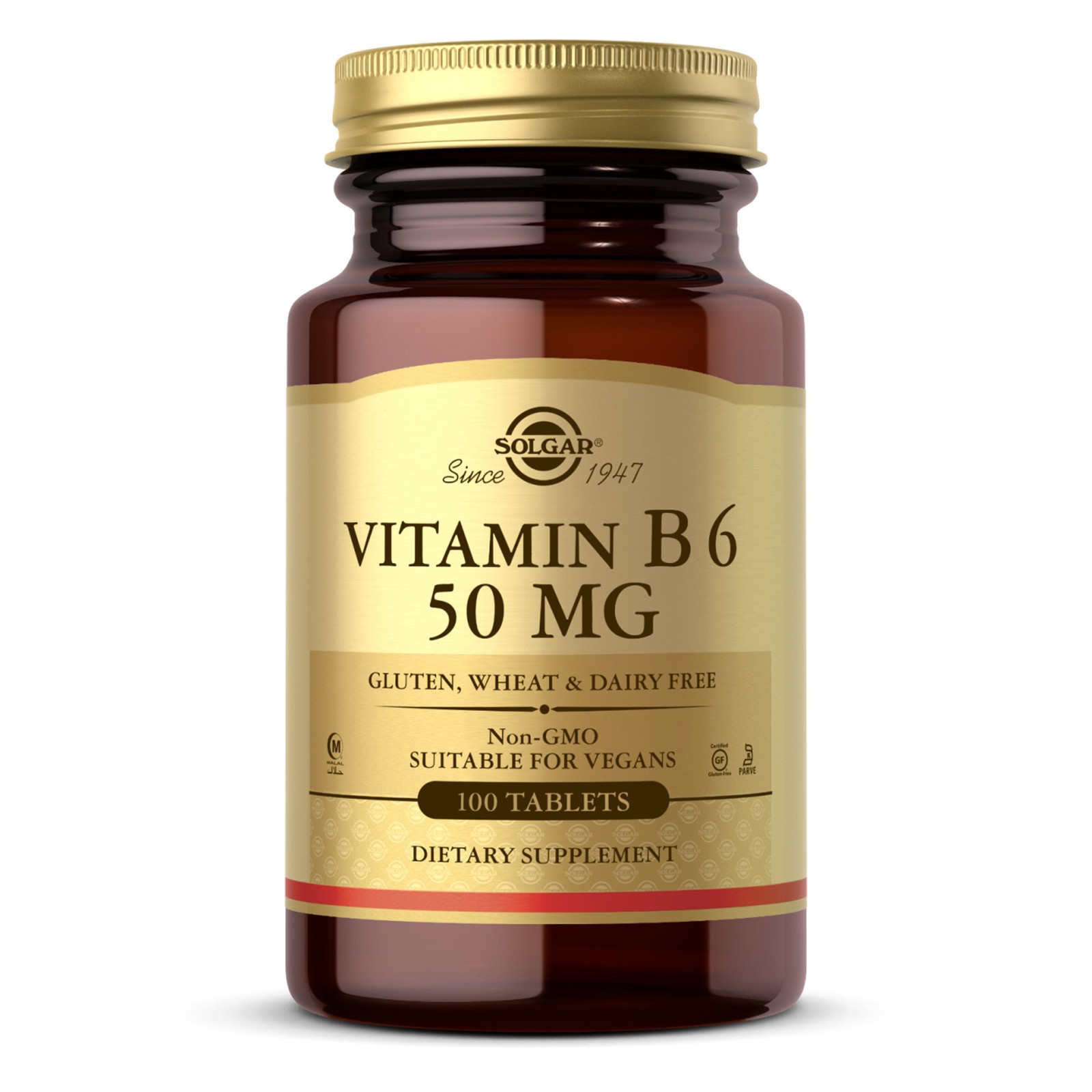 Solgar Vitamin B6 50 mg 100 Tablets, Energy Metabolism