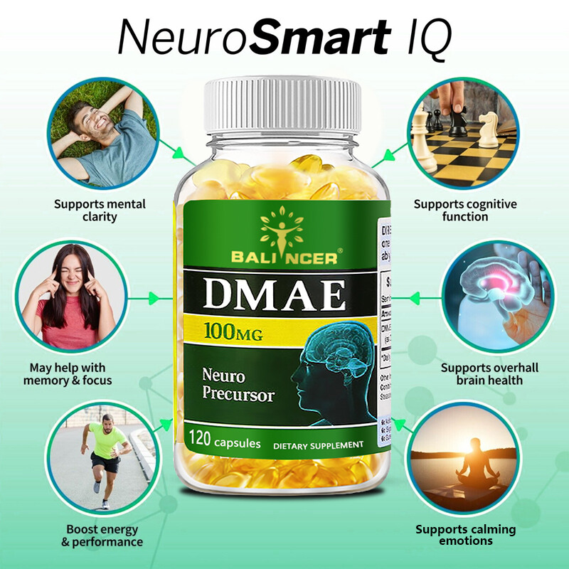 Dmae 100 Mg Nootropic Brain Support Supplement Supports Mental Clarity-120 Caps