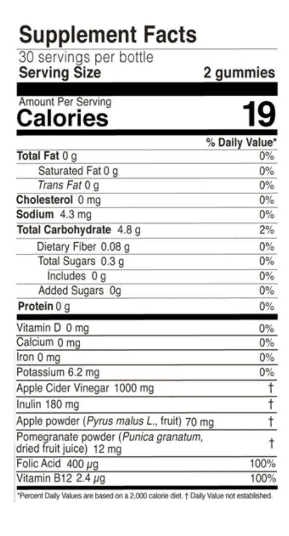 FARMASI Nutriplus Gummies – Apple Cider Vinegar 60 Gummies.FREE SHIPPING