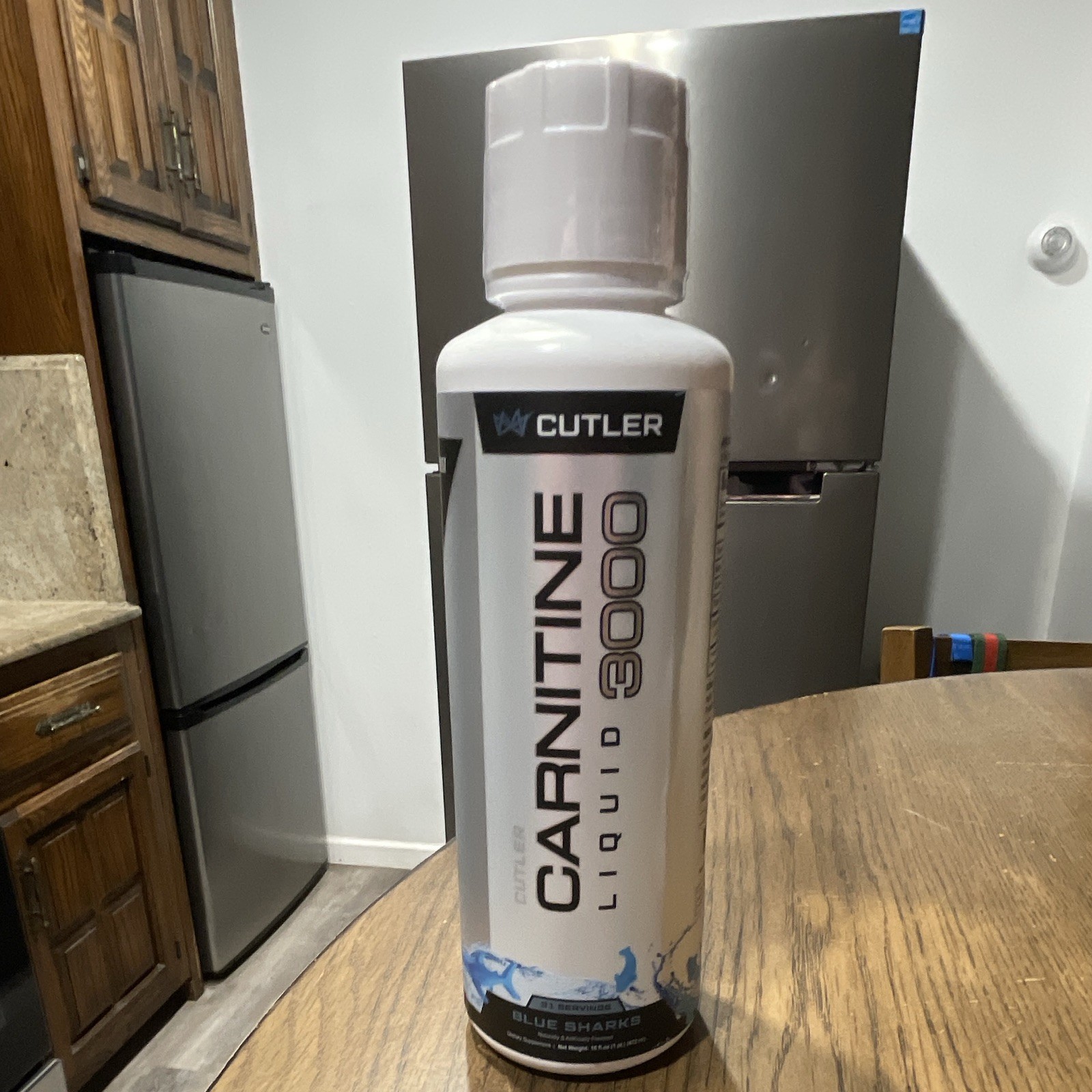 CUTLER Liquid L-Carnitine 3000mg Blue Sharks Flavor Energy Support 1 fl oz
