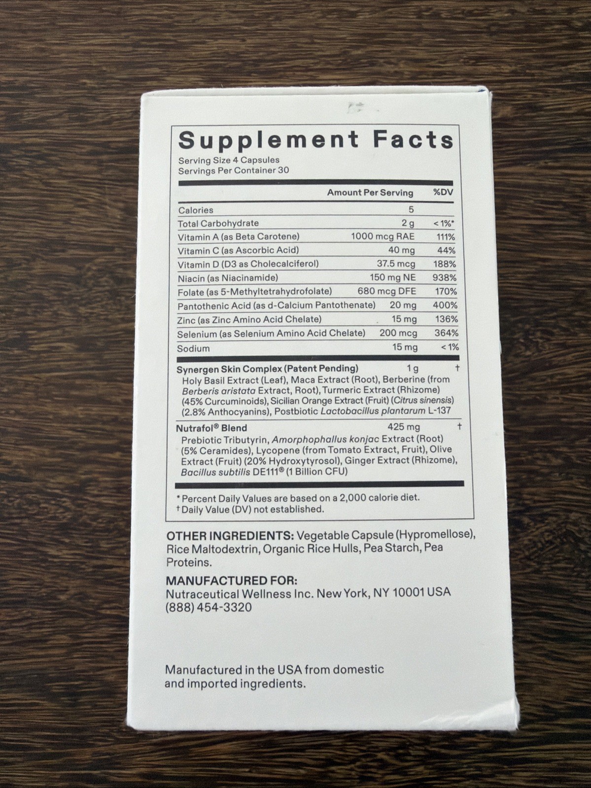NUTRAFOL Clear Skin Dietary Supplement 120 Capsules $88 NEW WITH BOX NEW 11/2025