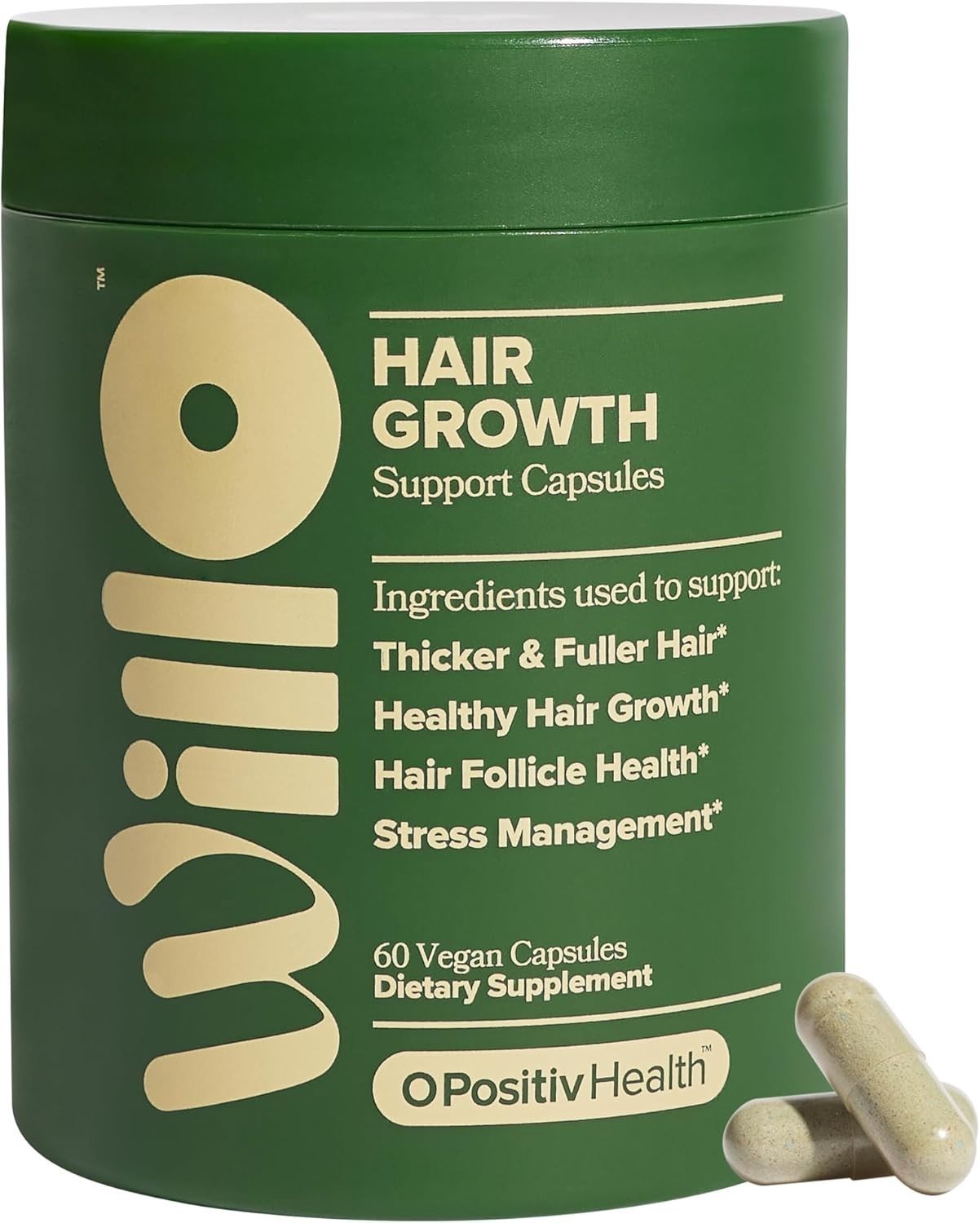 1-3 Pack O Positiv Willo Hair Growth Support For Women Hair Health 60 Capsules*
