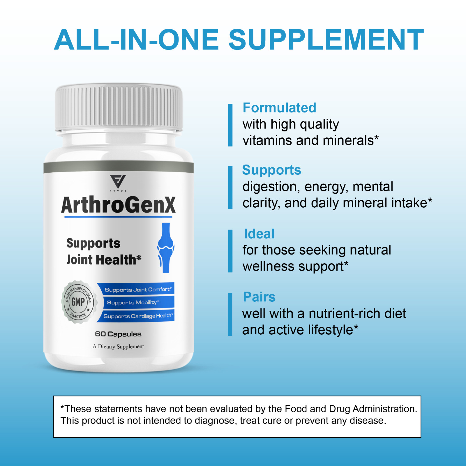 (2 Pack) Arthogenx Advanced Joint Support, Artho Gen X Supplement (120 Capsules)