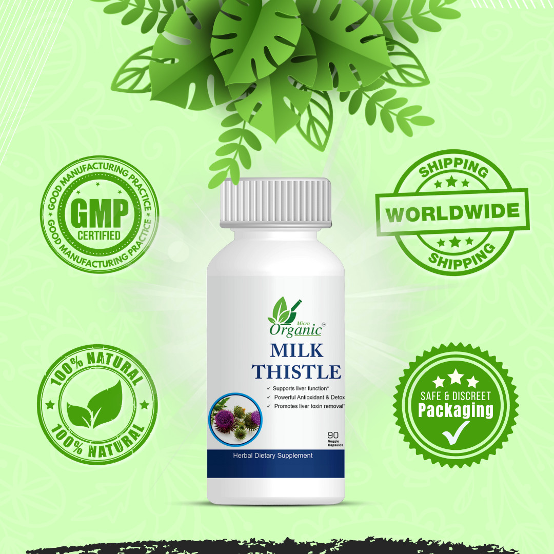 Milk Thistle Capsules Natural Liver Support & Detox Supplement Promote Digestion