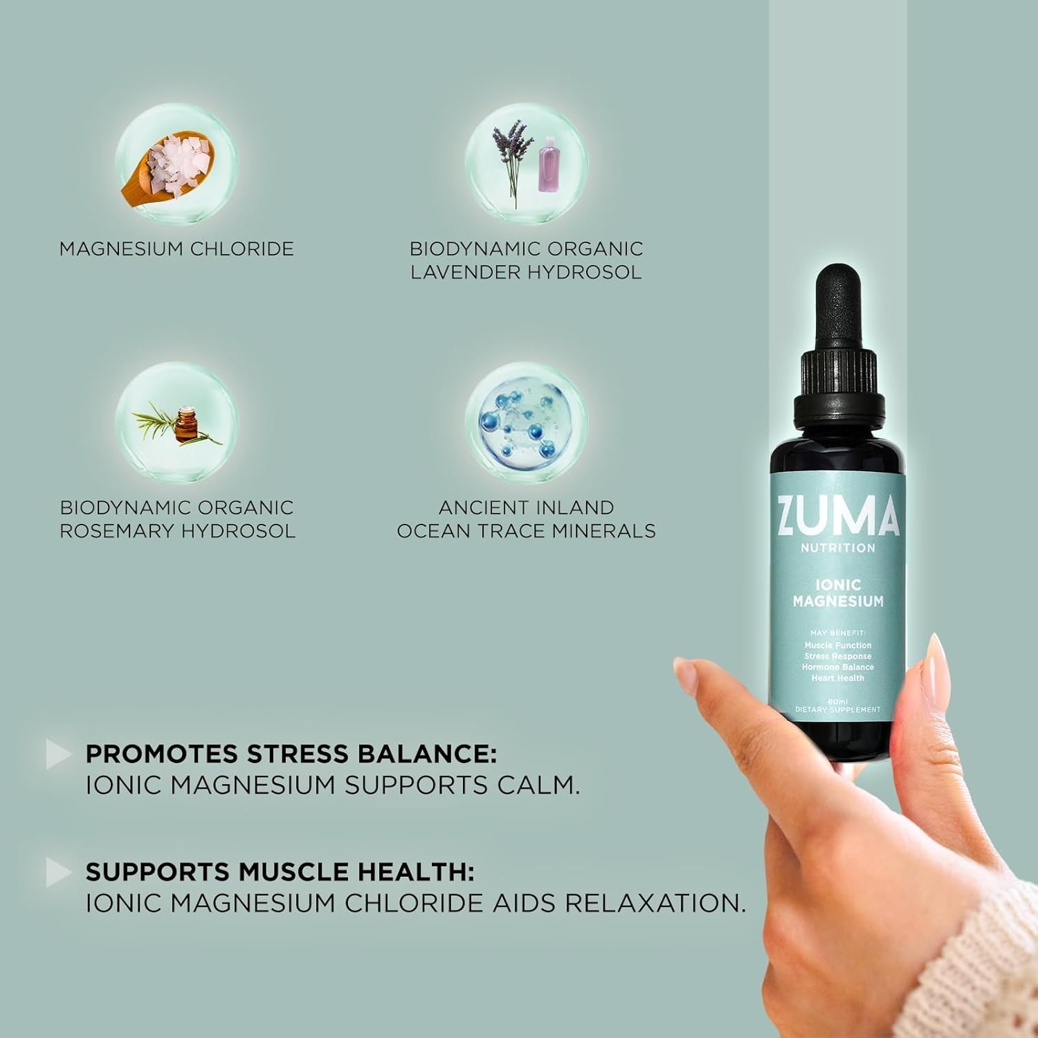 ZUMA Nutrition Liposomal Ashwandha Root Tonic 60 ml Organic Vegan Stress Relief