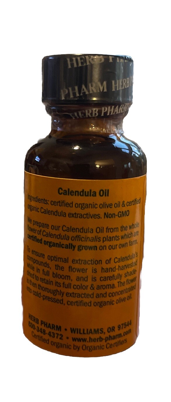 Herb Pharm Calendula Oil Whole Flower 1 Fl Oz Organic Factory Sealed Free Ship