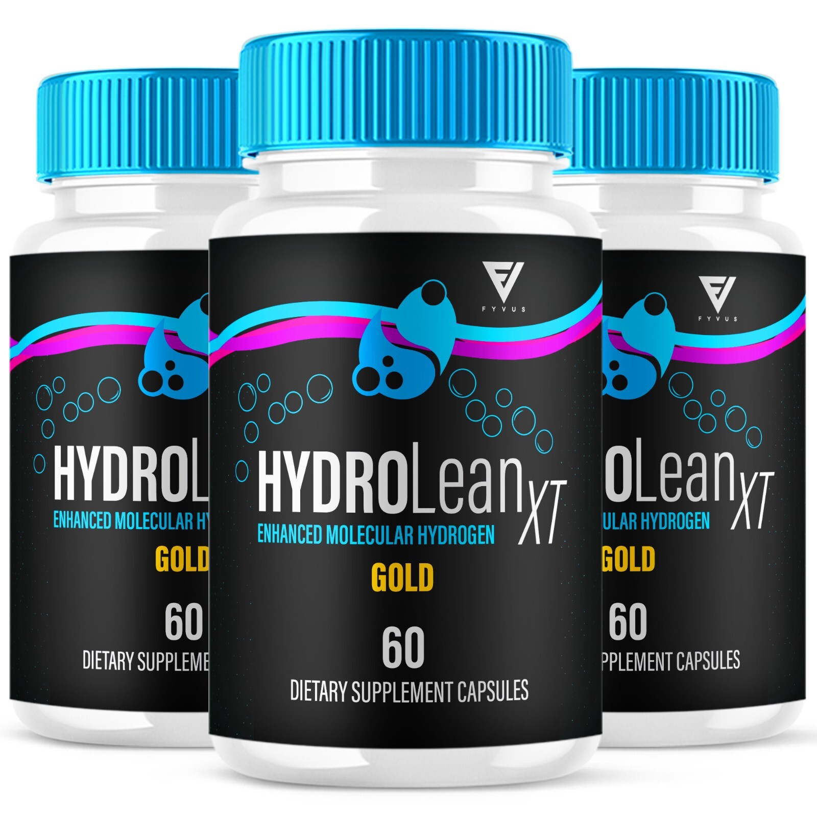 (3 Pack) HydroLean XT Gold Capsules, Hydro Lean XT Weight Loss (180 Capsules)