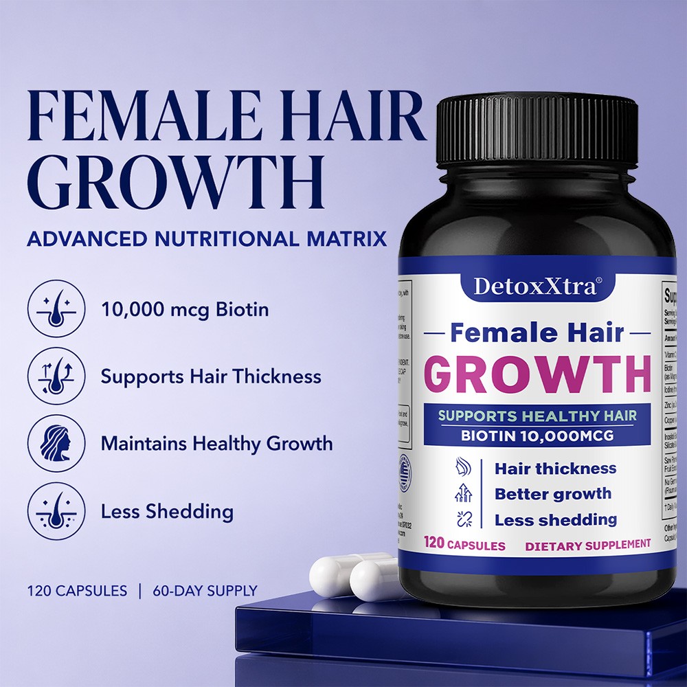 Biotin Hair Growth for Women,Grow Thick Hair,Daily Beauty Capsules 30/60/120CT