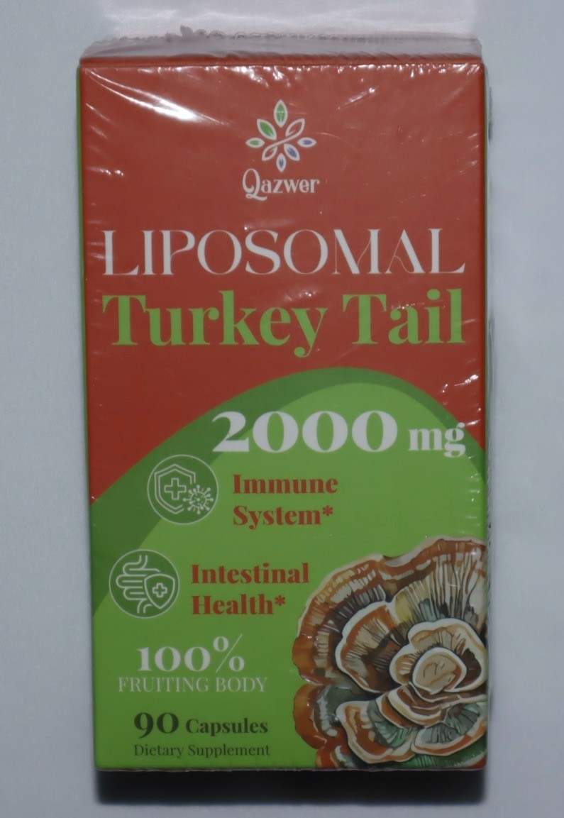 Liposomal Turkey Tail Organic Mushroom Extract Capsules 90 Caps 2000mg- 06/2027