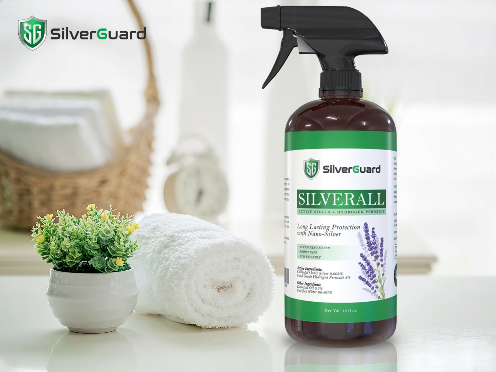 SilverGuard SilverAll Enhanced Hydrogen Peroxide Spray + Active Colloidal Silver