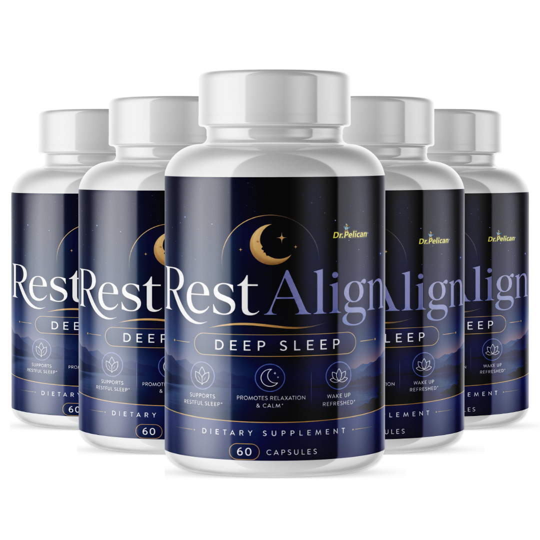 Rest Align- Sleep & Energy Support- 5 Bottles- 300 Capsules