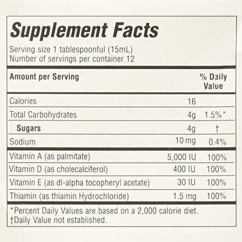 Emulsion De Escocia Cod Liver Oil Dietary Supplement Liquid Cherry Flavor 6.5 Oz