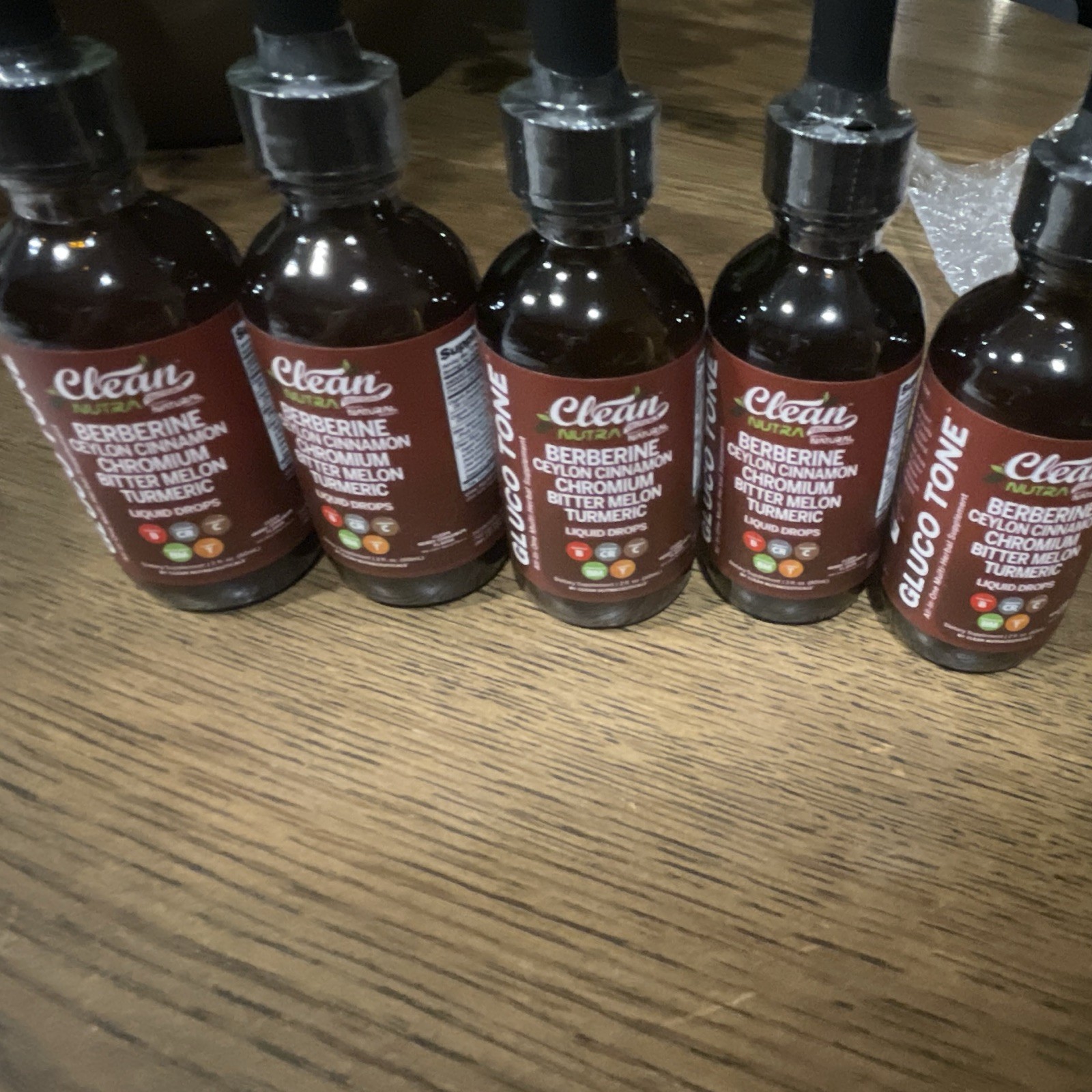 5 Clean Nutra Berberine Liquid Drops w/ Cinnamon Chromium Turmeric 2 fl oz 2027