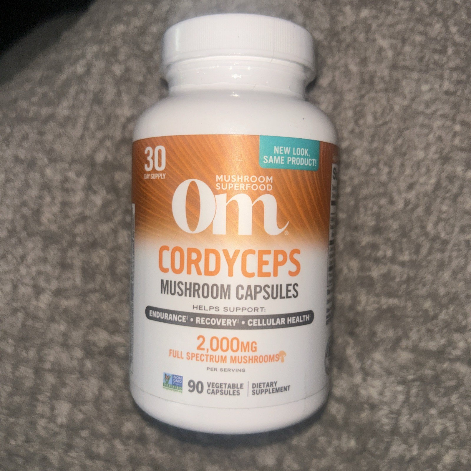 Om Mushroom Cordyceps Capsules ~Energy ~Endurance, 2000mg 90 caps Exp. 12/26