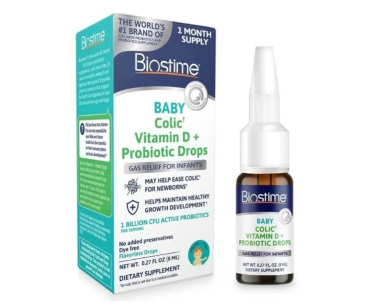 Biostime BABY Colic Vitamin D + Probiotic Drops – 0.27 fl oz – 06/2027