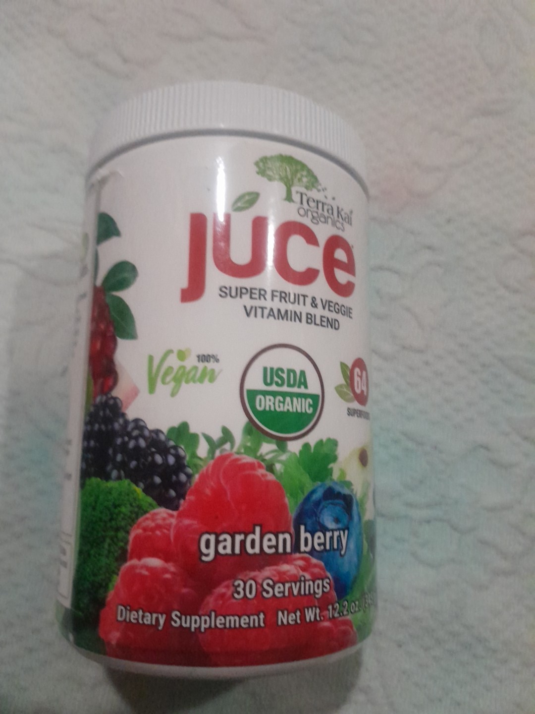 Terra Kai Organics JUCE Super Fruit Veggie Vitamin Blend, 12.2 Ounce