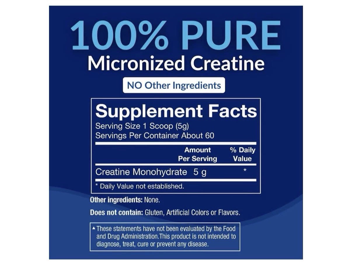 BodyTech Monohydrate 💯% Creatine Monohydrate Powder, Unflavored 300 g