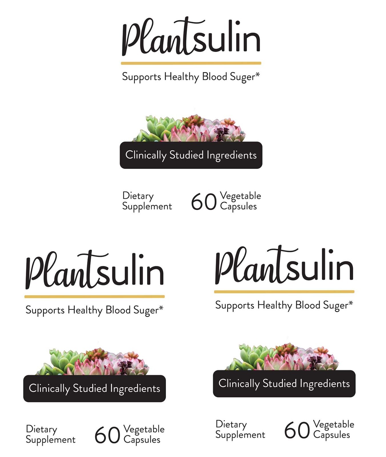 Plantsulin 3 Pack Blood and Weight Support Capsules – Genuine 3 Bottles