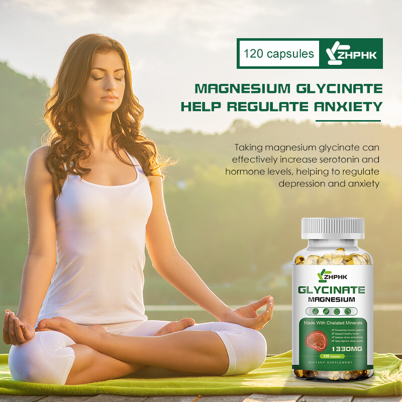 NEW Glycinate Magnesium 1330MG 120 Capsules All Natural High Absorption