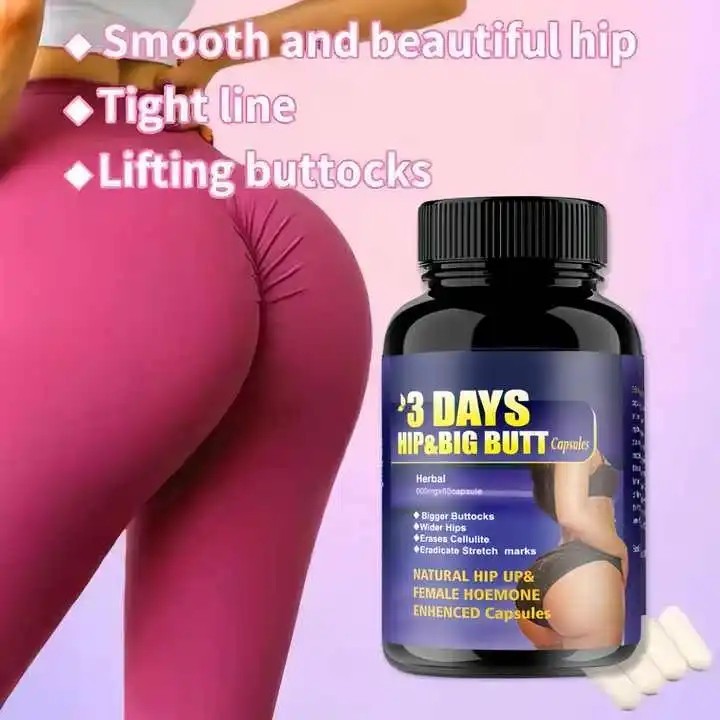 (3 pack) Herbal Butt Enhancement Capsules for Women Dietary Supplement 180 Count