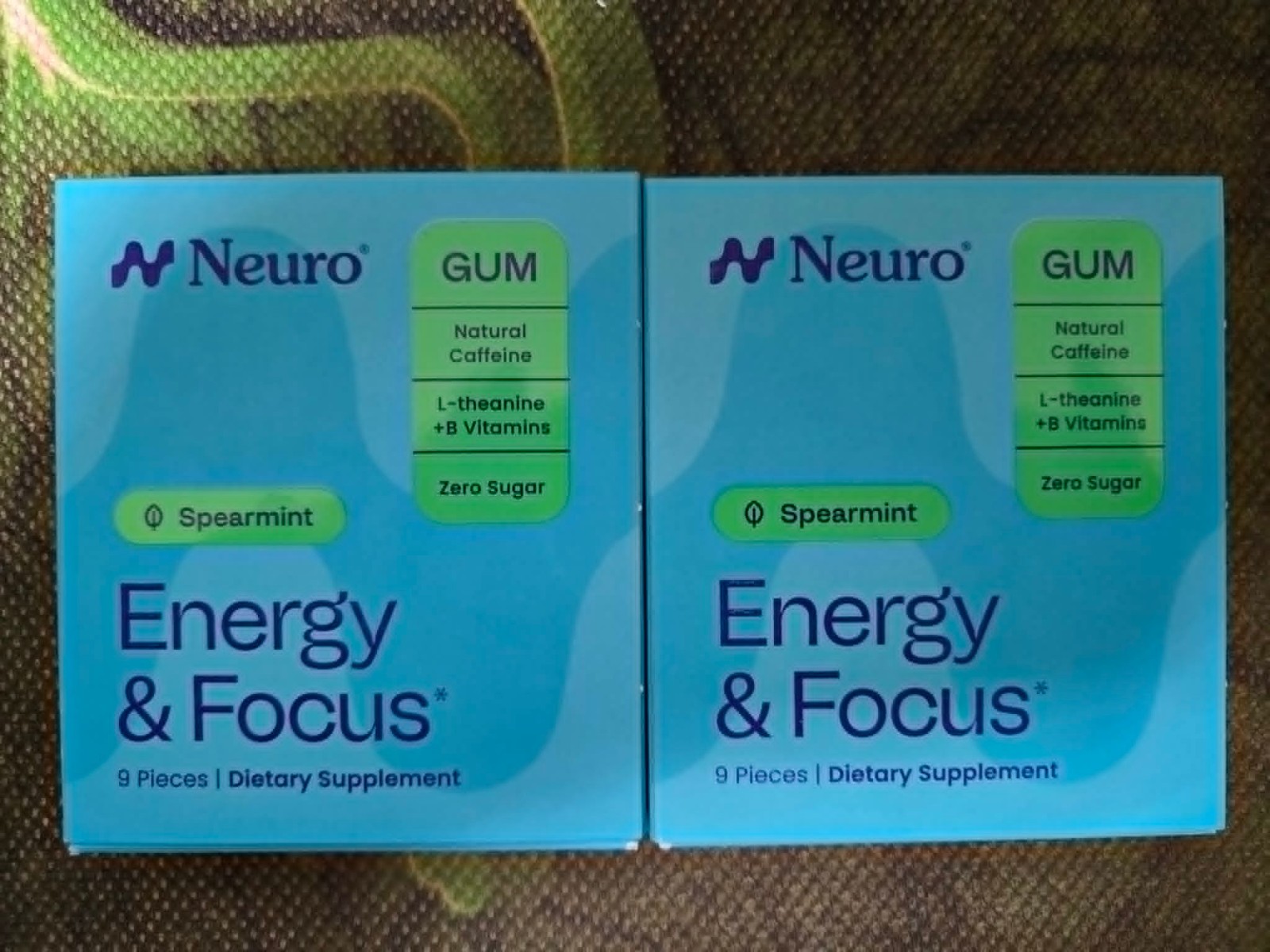 Neuro Gum L-theanine B-12 Nootropics Caffeine 2pk 18 pcs Boost Energy & Focus