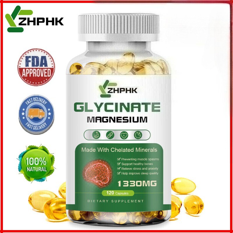 NEW Glycinate Magnesium 1330MG 120 Capsules All Natural High Absorption