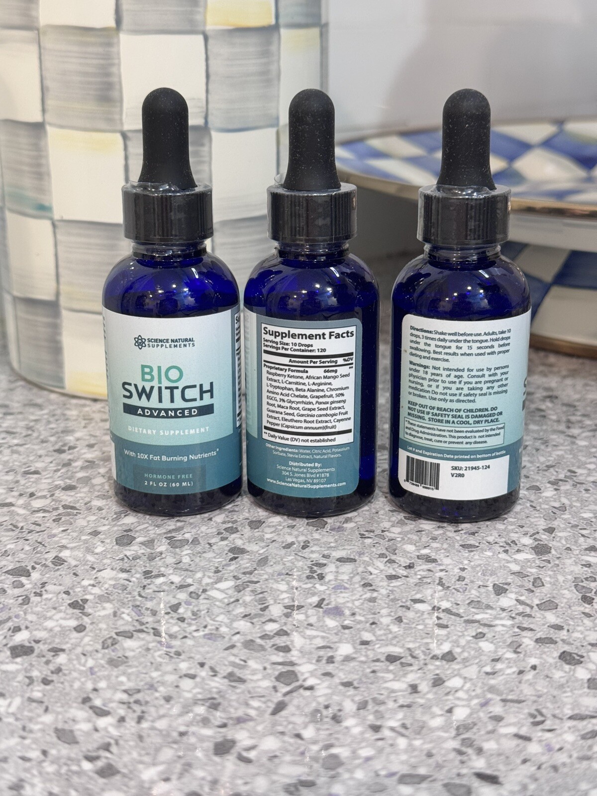 3 Pack Science Natural Supplements Bio Switch Dietary Supplement 2 Fl Oz. NEW