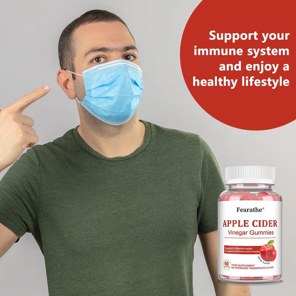 Apple Cider Vinegar Gummy Supplement Apple Flavor 60 Gummies Easy to Swallow