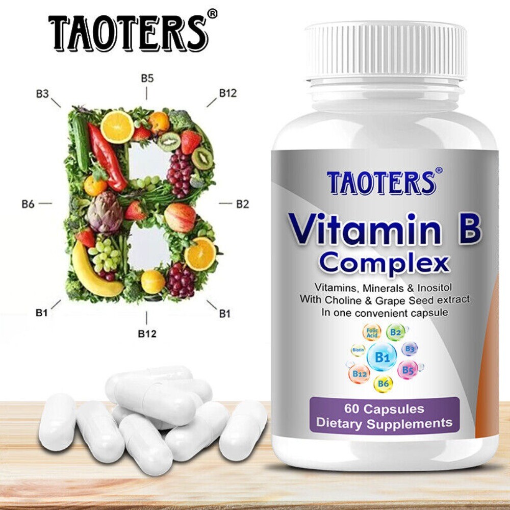 Vitamin B Complex, 60 Capsules With Minerals – High Potency Immune Support