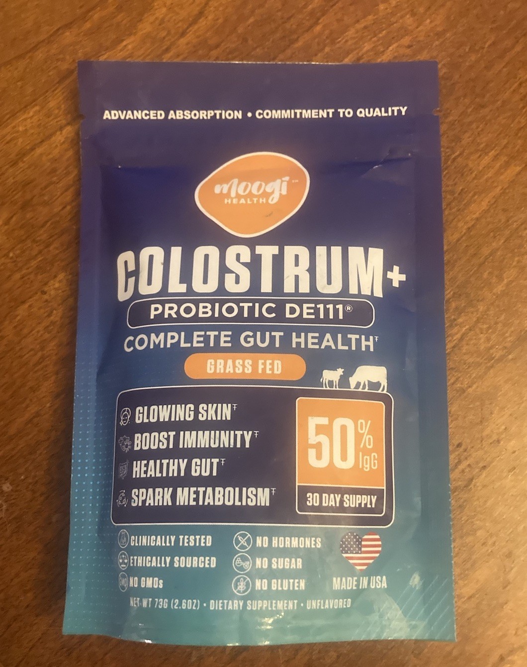 Moogi Health Colostrum + Probiotic DE111 Gut Health 2.6oz Unflavored BB 1/2027