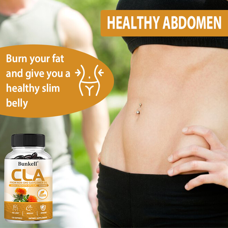 CLA 1000mg Max Potency CLA Safflower Oil Weight Supplement Immune Muscle Support