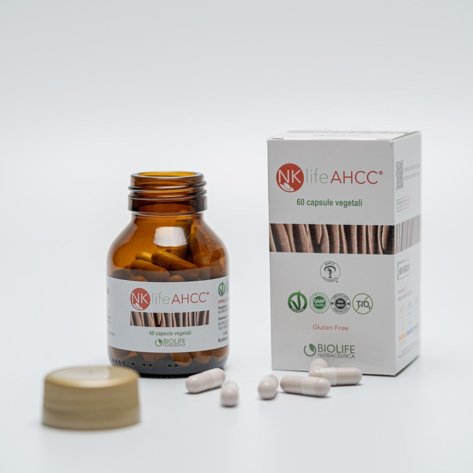 NKlife AHCC® 60cp 600mg | estratto di Fungo Shiitake Lentinula E. Vegan OK