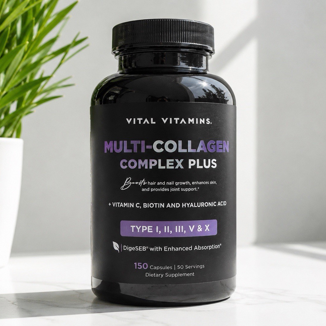 Vital Vitamins Multi-Collagen Complex Plus Hair Skin Nails Joint Capsules 150