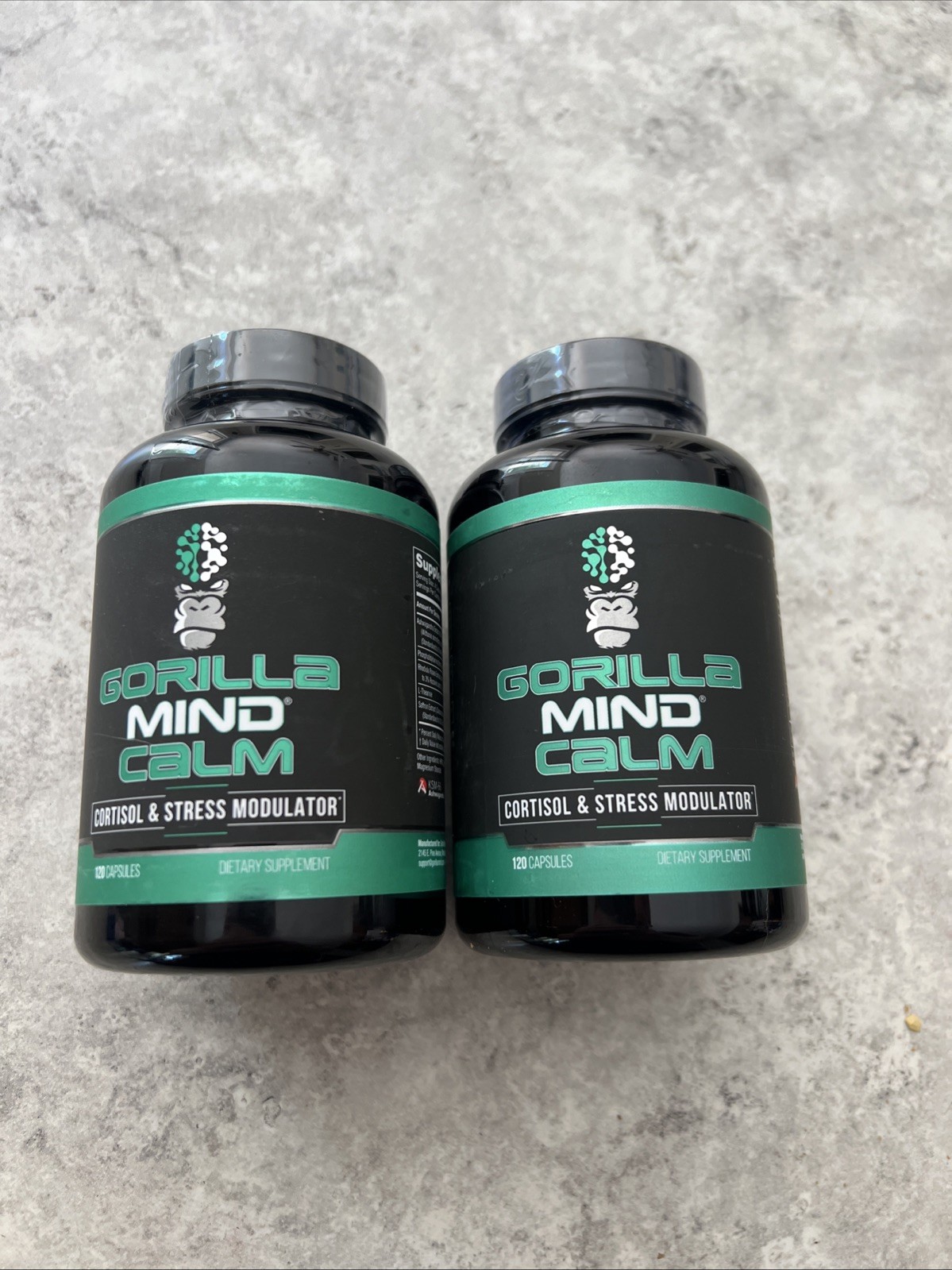 2X Gorilla Mind Calm Stress Support 120 Capsules Non-GMO Exp 11/2027 & 01/2028